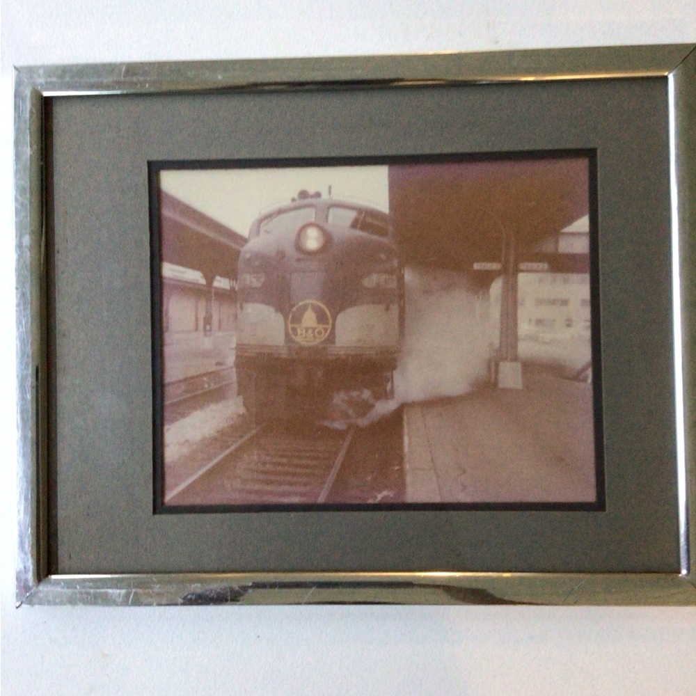 Framed Vintage Train Photo